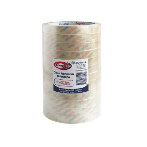 Cinta Adhesiva Pegafan 1/2″X 36 Yds Cristal (Econo)