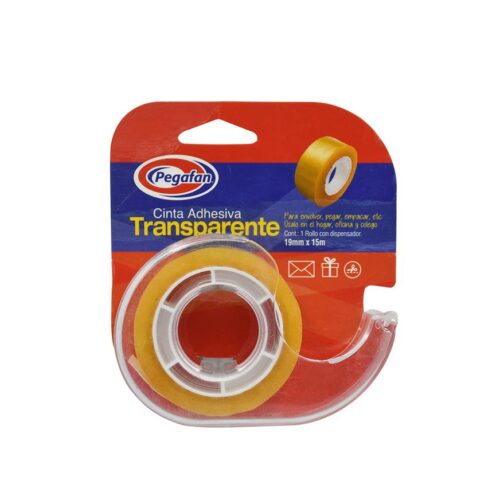 Cinta Adhesiva Pegafan Con Dispositivo Cristal 19Mm X 15 M