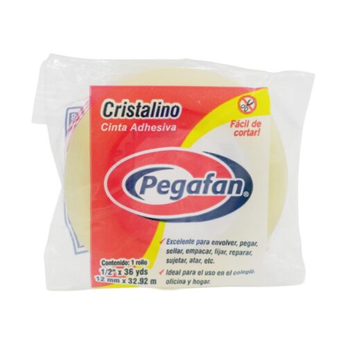 Cinta Adhesiva Pegafan Cristalino 1/2″ X 36 Yd