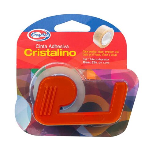 Cinta Adhesiva Pegafan Cristalino 3/4″ X 25 Yd Con Dispensador