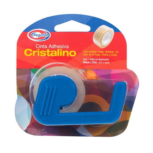 Cinta Adhesiva Pegafan Cristalino 3/4″ X 25 Yd Con Dispensador