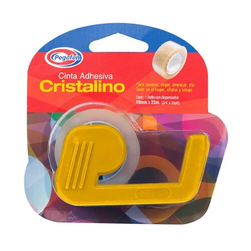 Cinta Adhesiva Pegafan Cristalino 3/4″ X 25 Yd Con Dispensador