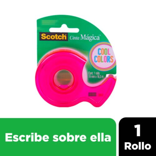 Cinta Mágica Scotch 3M Cool Colors 19 Mm X 16.5 M Con Dispensador Cinta Mágica Scotch 3M Cool Colors 19 Mm X 16.5 M Con Dispensador