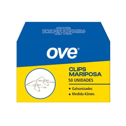 Clips Mariposa Chico Ove Caja X 50 Und