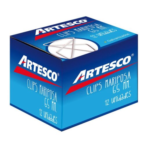 Clips Mariposa Grande Artesco Caja X 12 Und
