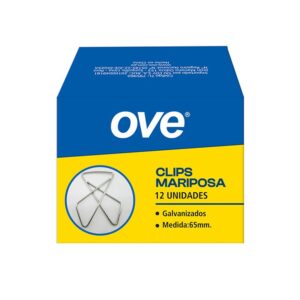 Clips Mariposa Grande Ove Caja X 12 Und