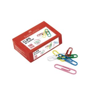 Clips Plastificados Faber Castell Colores X100 Und Clips Plastificados Faber Castell Colores X100 Und