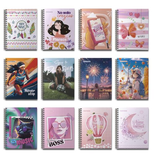 Cuaderno Anillado A4 140H Cuadriculado Mujer Tapa Dura Surco