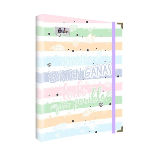 Cuaderno Cuadriculado Anillado Online A4 Diseño Portafolio Surtido 180 Hojas