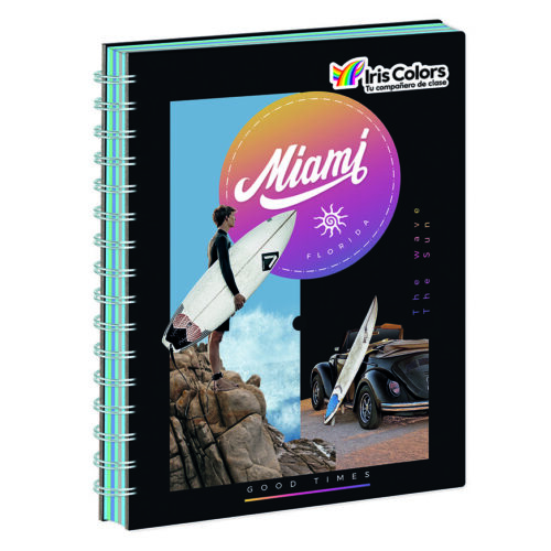 Cuaderno Cuadriculado Anillado Iris Color A4 Diseño Hombre Surtido 170 Hojas