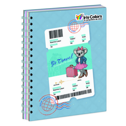 Cuaderno Cuadriculado Anillado Iris Color A4 Diseño Mujer Surtido 170 Hojas Cuaderno Cuadriculado Anillado Iris Color A4 Diseño Mujer Surtido 170 Hojas