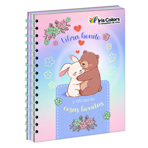 Cuaderno Cuadriculado Anillado Iris Color A4 Tapa Dura 170 Hojas