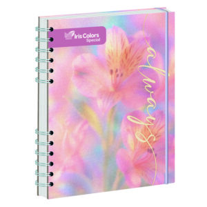 Cuaderno Anillado 24X18Cm 150H Cuadriculado Diseño Iris Color