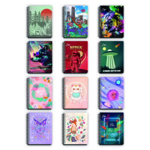 Cuaderno Cuadriculado Anillado Loro A4 Con Liga Surtido 160 Hojas