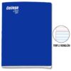Cuaderno Deluxe A-4 100H Triple Renglón Con Sombra Central Solido College
