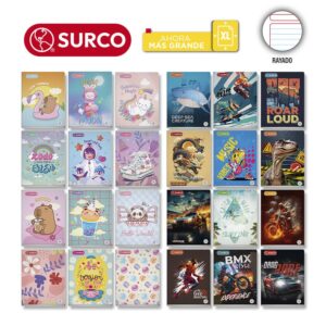 Cuaderno Deluxe 72H Rayado Diseño Xl Surco