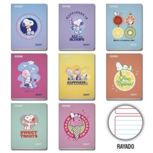 Cuaderno Deluxe 80H Cuadriculado Snoopy College
