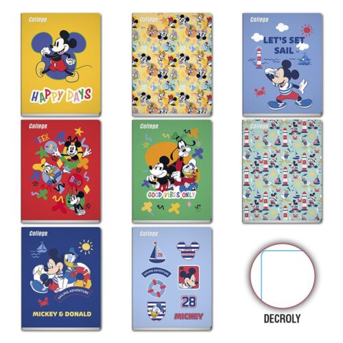 Cuaderno Deluxe 80H Decroly Mickey Jr College Cuaderno Deluxe 80H Decroly Mickey Jr College