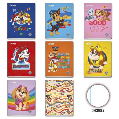 Cuaderno Deluxe 80H Decroly Paw Patrol College