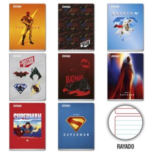 Cuaderno Deluxe 80H Rayado Dc Comics College
