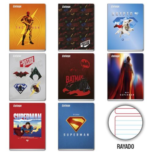 Cuaderno Deluxe 80H Rayado Dc Comics College