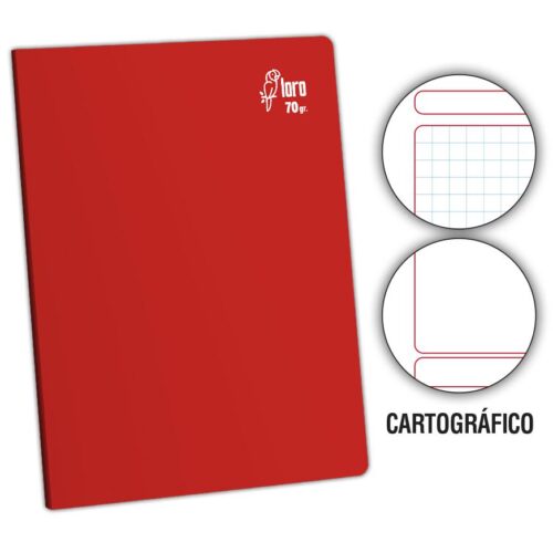 Cuaderno Deluxe A-4 80H Cartografico 70Gr Loro