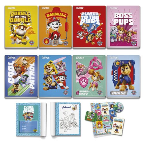 Cuaderno Deluxe A-4 80H Triple Raya Max Paw Patrol College