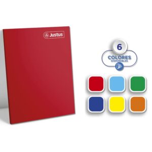 Cuaderno Deluxe A-4 80H Triple Renglón Con Sombra Central Solido Justus