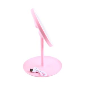 Espejo De Mesa Led Kipit Rosado