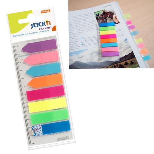 Index Tipo Banderitas Stick'N Notes Colores Neón 8 Pads 25 Hojas