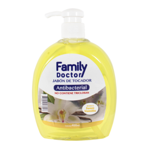 Jabón Líquido Family Doctor Antibacterial Vainilla Con Dispensador 400 Ml