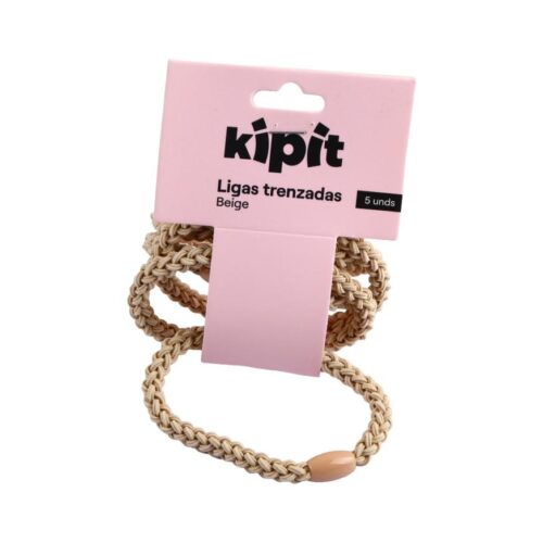Ligas Trenzadas Beige X 5Un Kipit