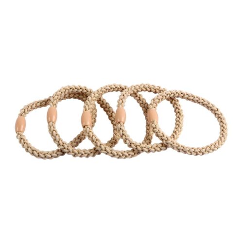 Ligas Trenzadas Beige X 5Un Kipit
