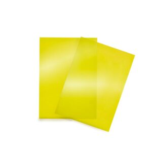 Mica Plastificada Transparente A4 Amarillo Millenium