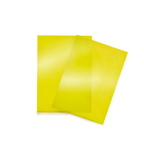 Mica Plastificada Transparente A4 Amarillo Millenium