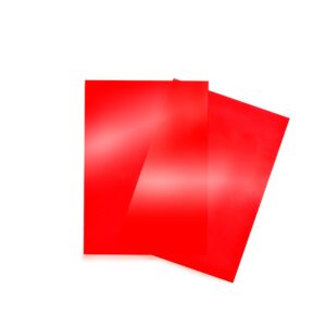 Mica Plastificada Transparente A4 Rojo Millenium