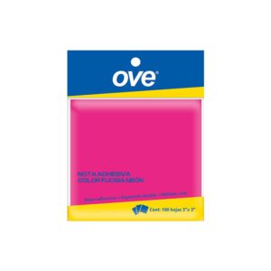 Notas Adhesivas Ove 76 X 76 Mm Fucsia Neón 100 Hojas