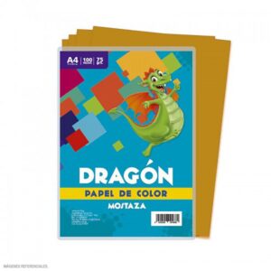 Papel Arco Iris A4 75/70 G Mostaza X 100 Hojas Papel Arco Iris A4 75/70 G Mostaza X 100 Hojas