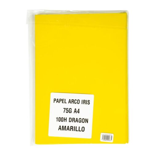 Papel Arco Iris A4 75/70 G Amarillo X 100 Hojas
