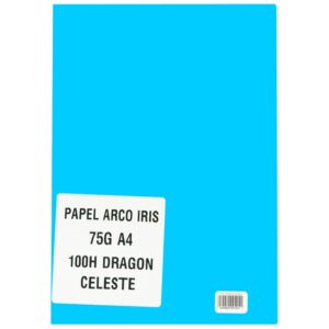 Papel Arco Iris A4 75 G Celeste X 100 Hojas Papel Arco Iris A4 75 G Celeste X 100 Hojas