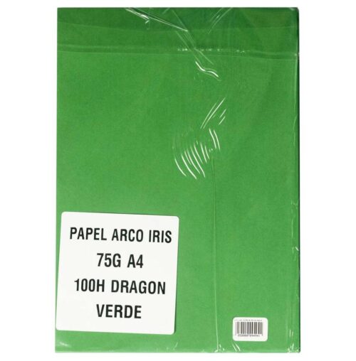 Papel Arco Iris A4 75/70 G Verde X 100 Hojas