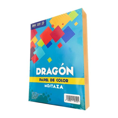 Papel Arco Iris Mostaza 75 Gr A4 X 500 Hojas