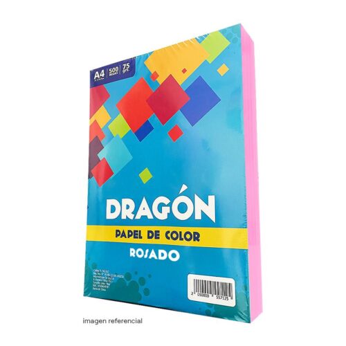 Papel Arco Iris Rosado 75 Gr A4 X 500 Hojas