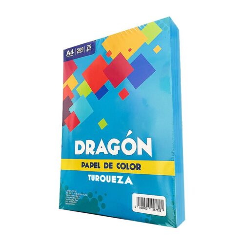 Papel Arco Iris Turquesa 75 Gr A4 X 500 Hojas
