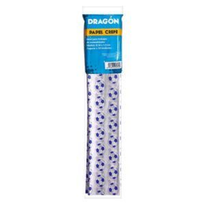 Papel Crepé Decorado Futbol Azul Paquete X 10 Und