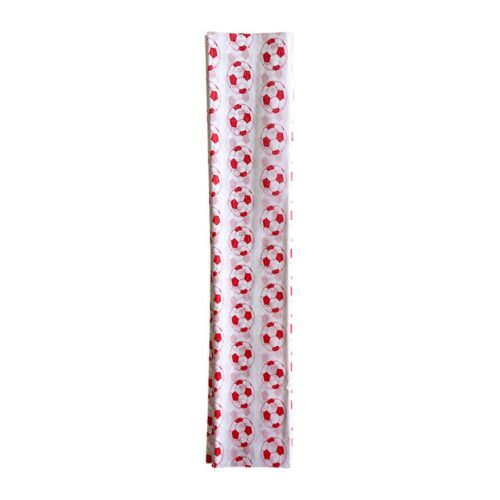 Papel Crepé Decorado Futbol Rojo Paquete X 10 Und