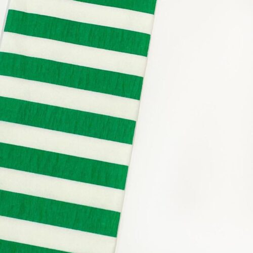 Papel Crepé Decorado Rayas Verdes Paquete X 10 Und