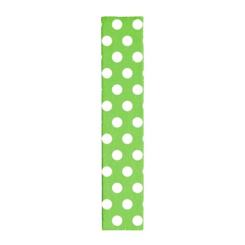 Papel Crepé Decorado Verde Con Lunares Blancos Paquete X 10 Und