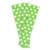 Papel Crepé Decorado Verde Con Lunares Blancos Paquete X 10 Und
