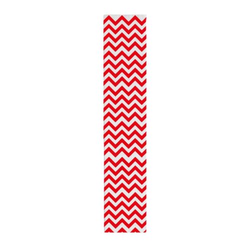 Papel Crepé Decorado Zigzag Rojo Paquete X 10 Und